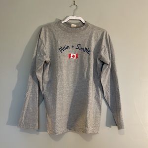 EUC Plain and Simple long sleeve tshirt size medium